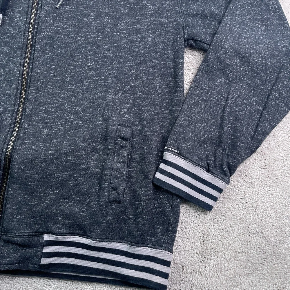 Vans Hoodie Mens Large Gray Full Zip Fleece Skateboarding Streetwear Skater